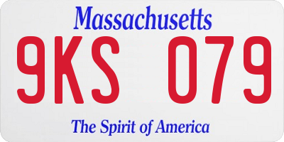 MA license plate 9KS079