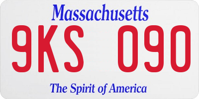 MA license plate 9KS090