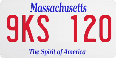 MA license plate 9KS120