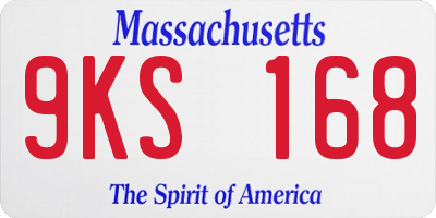 MA license plate 9KS168