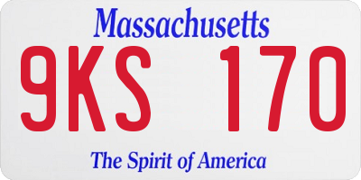 MA license plate 9KS170