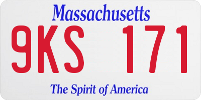 MA license plate 9KS171