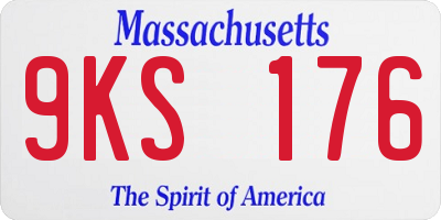 MA license plate 9KS176