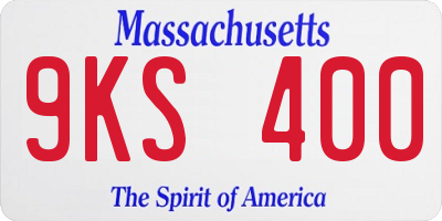 MA license plate 9KS400