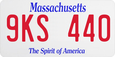 MA license plate 9KS440