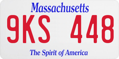 MA license plate 9KS448