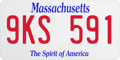 MA license plate 9KS591
