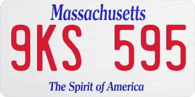 MA license plate 9KS595