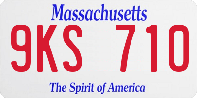 MA license plate 9KS710