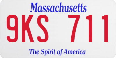 MA license plate 9KS711