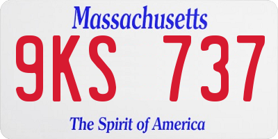 MA license plate 9KS737