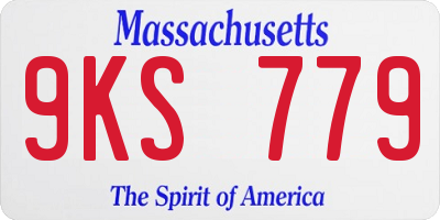 MA license plate 9KS779