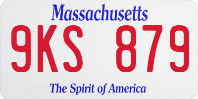 MA license plate 9KS879