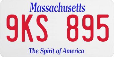 MA license plate 9KS895
