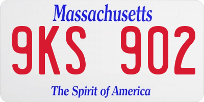 MA license plate 9KS902