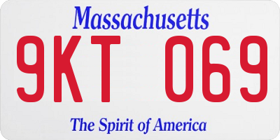 MA license plate 9KT069