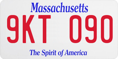 MA license plate 9KT090