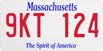 MA license plate 9KT124