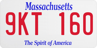 MA license plate 9KT160