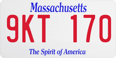 MA license plate 9KT170
