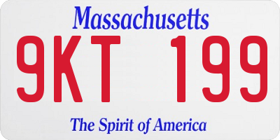 MA license plate 9KT199