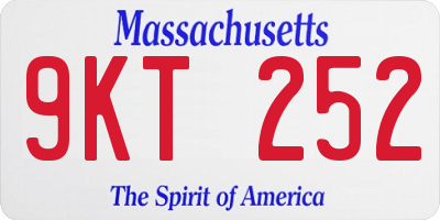 MA license plate 9KT252