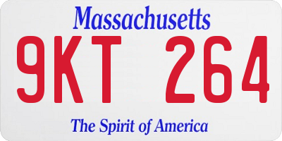 MA license plate 9KT264