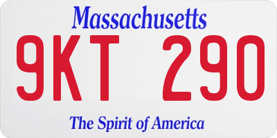MA license plate 9KT290