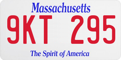 MA license plate 9KT295