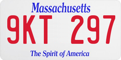 MA license plate 9KT297