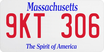 MA license plate 9KT306