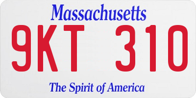 MA license plate 9KT310