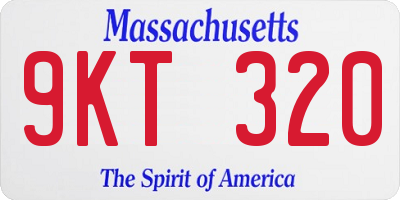 MA license plate 9KT320