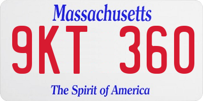 MA license plate 9KT360
