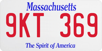 MA license plate 9KT369