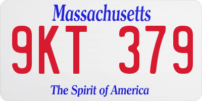 MA license plate 9KT379