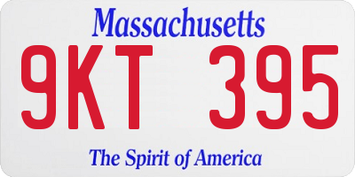 MA license plate 9KT395