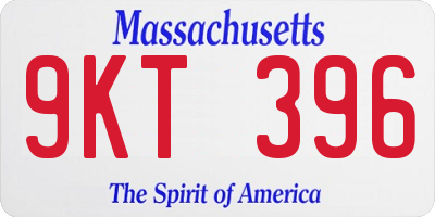 MA license plate 9KT396
