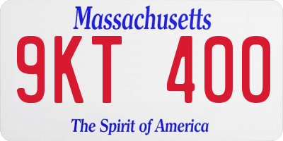 MA license plate 9KT400