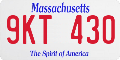 MA license plate 9KT430