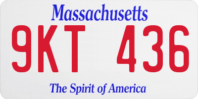 MA license plate 9KT436