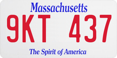 MA license plate 9KT437