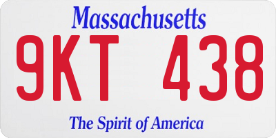MA license plate 9KT438
