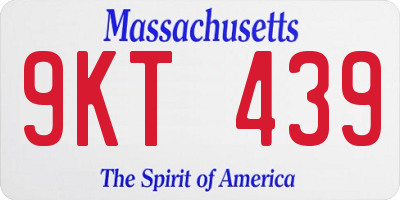 MA license plate 9KT439