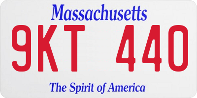 MA license plate 9KT440