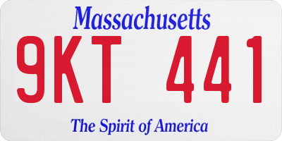 MA license plate 9KT441