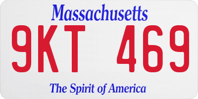 MA license plate 9KT469