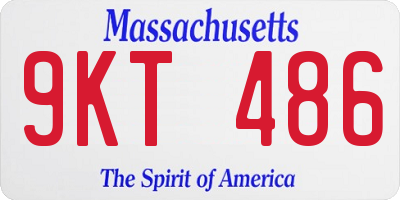 MA license plate 9KT486