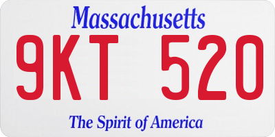MA license plate 9KT520