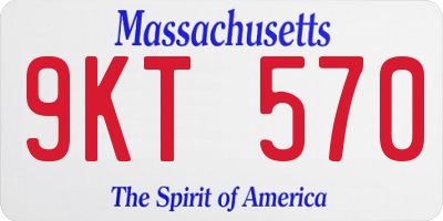 MA license plate 9KT570